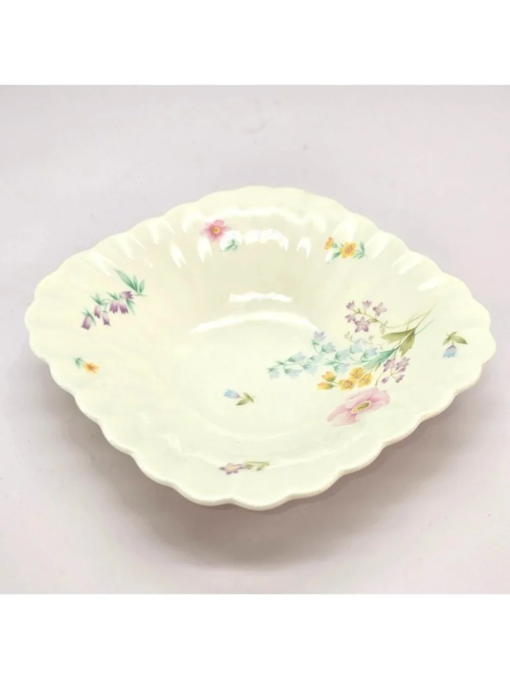 Mikasa Gentle Breeze Square Bowl Floral Design Japan Candy Dish 5